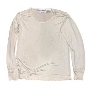 Silkskins Cream Silk Long Sleeve Top